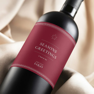 Etiqueta Para Botella De Vino Logotipo Personalizado Negocio Cliente Agradecimie