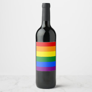 Etiqueta Para Botella De Vino Los colores del arcoiris