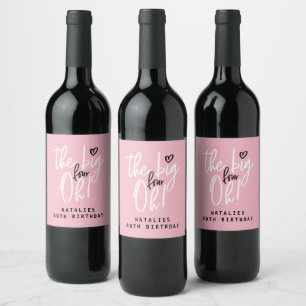 Etiqueta Para Botella De Vino ¡Los cuatro grandes, oh! 40.º cartel de fiesta de