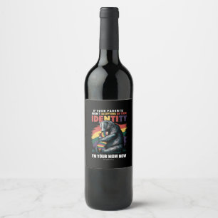 Etiqueta Para Botella De Vino Los Padres Me Aceptan A Mi Mamá Ahora Tengan Un En