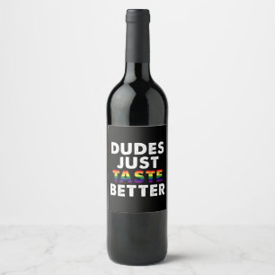 Etiqueta Para Botella De Vino Los Tipos Saben Mejor Regalo del Orgullo Gay