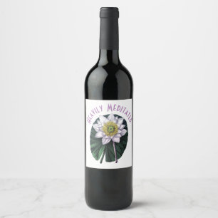 Etiqueta Para Botella De Vino Loto Divertido Muy Meditado