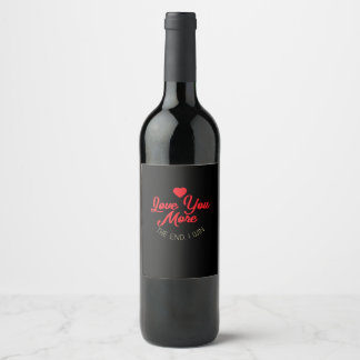 Etiqueta Para Botella De Vino Love You More I Win Funny Valentines Style 