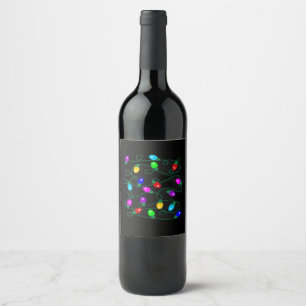 Etiqueta Para Botella De Vino Luces navidades - Vamos a encender luces - Merry &