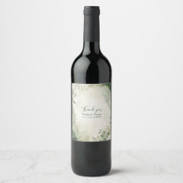 Etiqueta Para Botella De Vino Lujoza Bodas Florales Collage de Esmeralda y Salvi