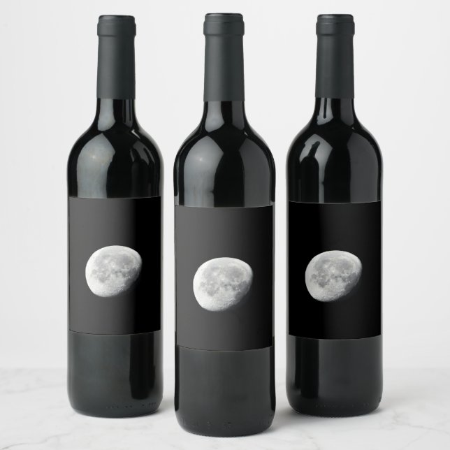 ETIQUETA PARA BOTELLA DE VINO LUNA (Botellas)