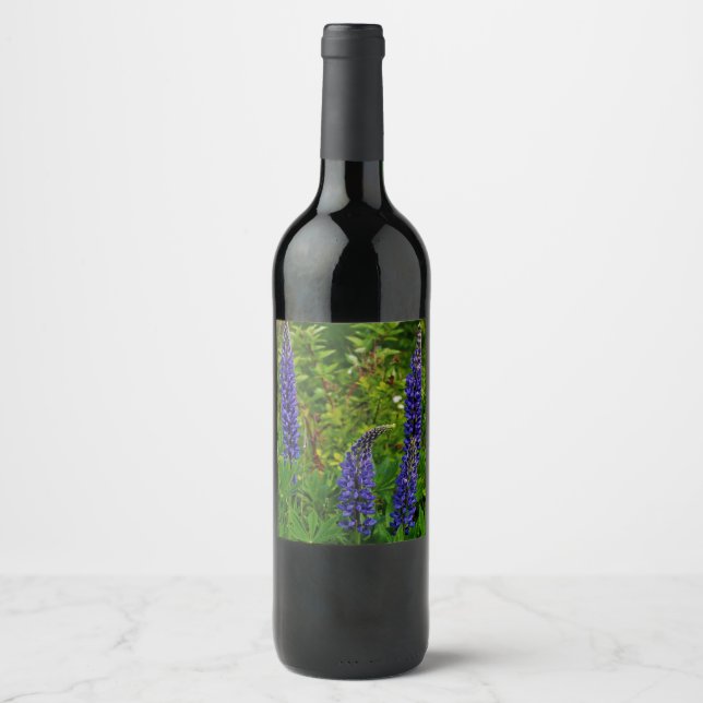 Etiqueta Para Botella De Vino Lupines (Anverso)