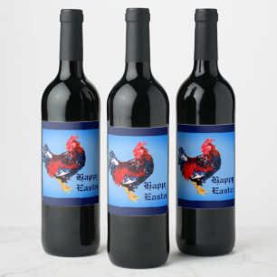 Etiqueta Para Botella De Vino macho gallináceo ,galoster Personalizado