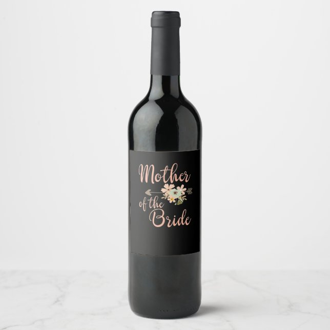 Etiqueta Para Botella De Vino Madre De La Novia (Anverso)