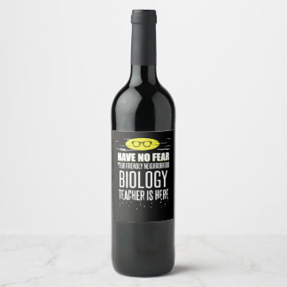 Etiqueta Para Botella De Vino Maestra de Biología Super - No Tengan Miedo