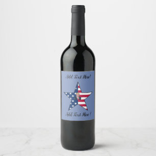 Etiqueta Para Botella De Vino ¡~ MAGA de la estrella de Donald J. Trump~