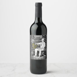Etiqueta Para Botella De Vino Magia de Cubo con Monstruos