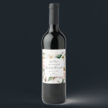 Etiqueta Para Botella De Vino Magnolia elegante | Propuesta de la doncella blanc<br><div class="desc">Esta elegante marca de vino de la maquina blanca de la magnolia es perfecta para un boda moderno y elegante. El diseño floral suave incluye peonías de color agua rosado, magníficas flores de magnolia blanca y algodón con hojas doradas y verdes en un arreglo lujoso. Personalizar la etiqueta de la...</div>