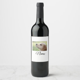 Etiqueta Para Botella De Vino Manta personalizada con foto de animal colorido si