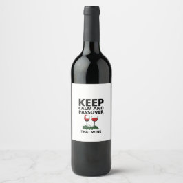 Etiqueta Para Botella De Vino mantén la calma y pasa ese vino