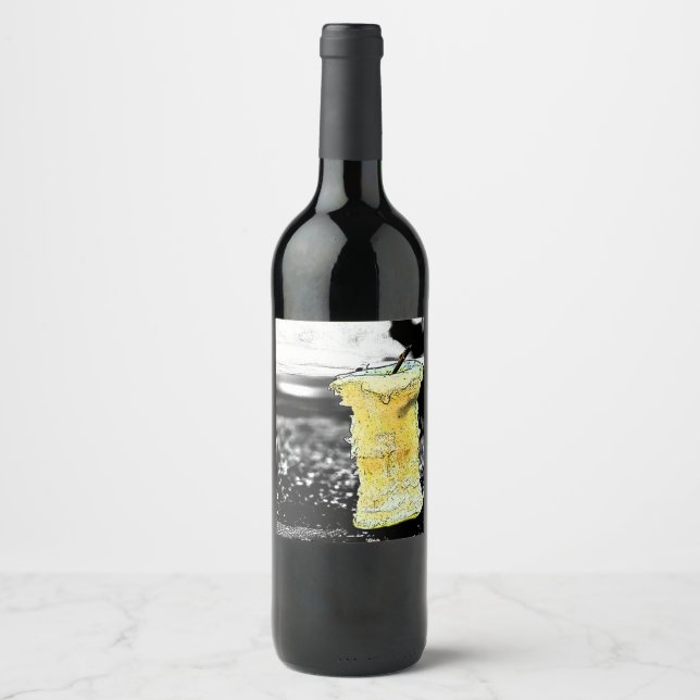 Etiqueta Para Botella De Vino manzana vieja (Anverso)