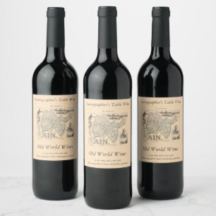 Etiqueta Para Botella De Vino Mapa Alexandre Vuillemin del Departamento de Ain F