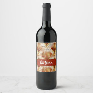 Etiqueta Para Botella De Vino Mapa de época con globos