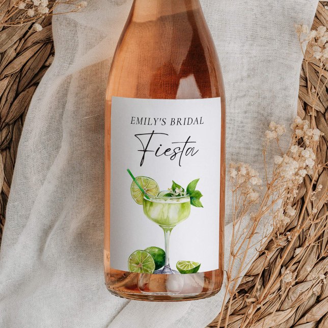 Etiqueta Para Botella De Vino Margarita Mexicana Fiesta Brigada (Subido por el creador)