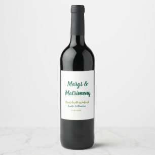 Etiqueta Para Botella De Vino Margs y matrimonio agregar nombre fecha despedida