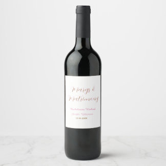 Etiqueta Para Botella De Vino Margs y matrimonios agregar nombre fecha despedida