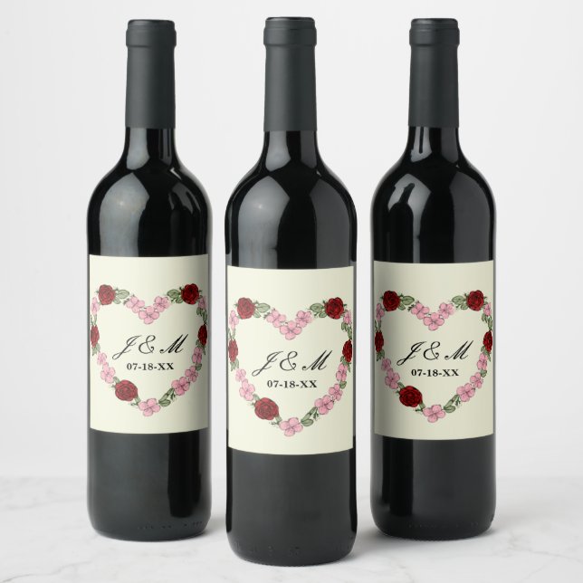 Etiqueta Para Botella De Vino mariage champêtre (Botellas)