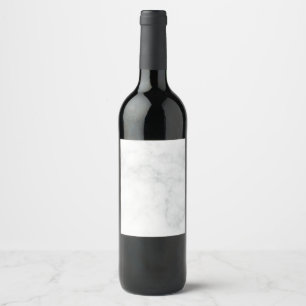 Etiqueta Para Botella De Vino Mármol Blanco Moderno