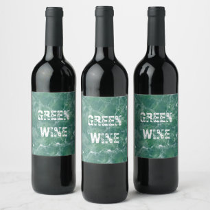 Etiqueta Para Botella De Vino Mármol verde