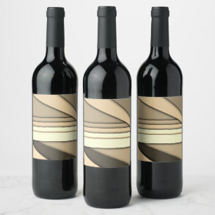 Etiqueta Para Botella De Vino Marrón monocromo moderno