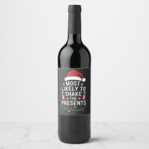 Etiqueta Para Botella De Vino Más Probable Que Agite Los Regalos Navidad