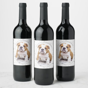 Etiqueta Para Botella De Vino Mascota de fotografía personalizado Perro Estrella