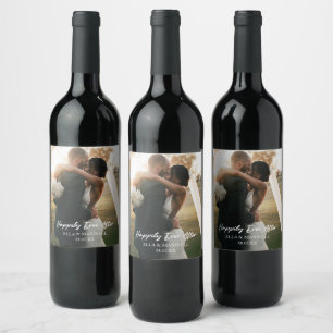 Etiqueta Para Botella De Vino Me alegro de que me haya dado un favor de la boda 