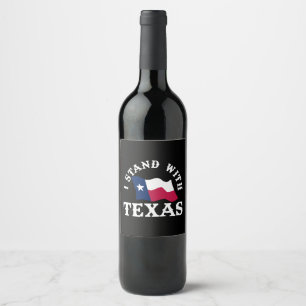 Etiqueta Para Botella De Vino Me mantengo con Texas