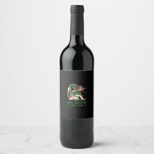 Etiqueta Para Botella De Vino Me quedo atascado en ti divertido diseño de San Va