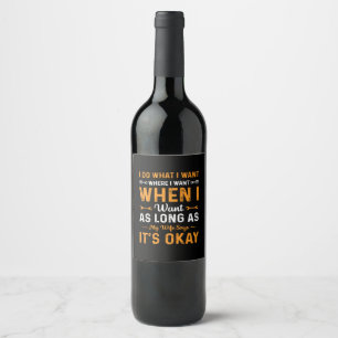 Etiqueta Para Botella De Vino Mecánico Hago Lo Que Quiero