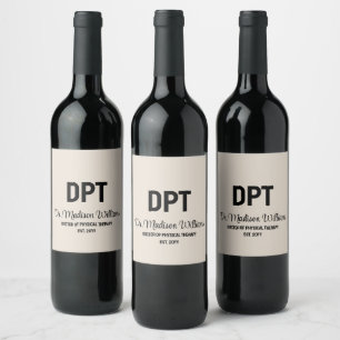 Etiqueta Para Botella De Vino Médica de DPT personalizado de regalo de terapia f