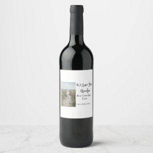 Etiqueta Para Botella De Vino mejor abuelo siempre abuelos foto regalos clásicos