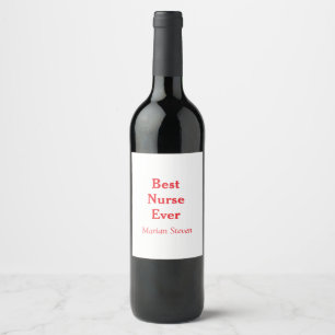 Etiqueta Para Botella De Vino Mejor enfermera profesional médico paramédico d