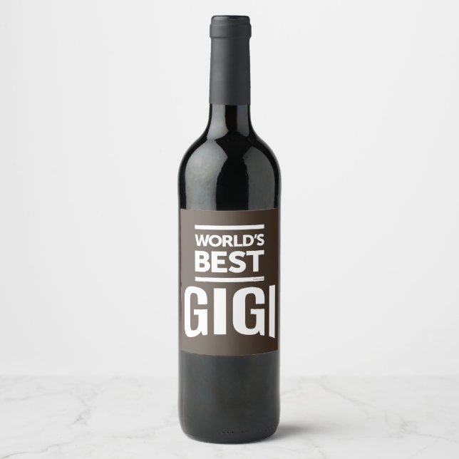 Etiqueta Para Botella De Vino Mejor Gigi (Anverso)