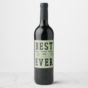 Etiqueta Para Botella De Vino Mejor padre de guitarra nunca   Regalo del día del