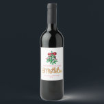 Etiqueta Para Botella De Vino Mejor Que Mistletoe, Funny Holiday<br><div class="desc">Mejor Que Mistletoe, Graciosas Etiquetas De Vino De Vacaciones. Añada un toque especial a la mesa de sus Navidades con esta etiqueta de vino de vacaciones personalizada. Esta es una etiqueta de vino a la moda y divertida con "Mejores resultados que Mistletoe". Esta etiqueta también es un gran donador para...</div>