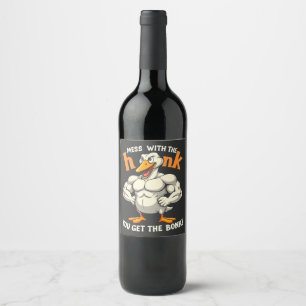 Etiqueta Para Botella De Vino Mess Con La Honra Obtienes El Fitness De La Boca