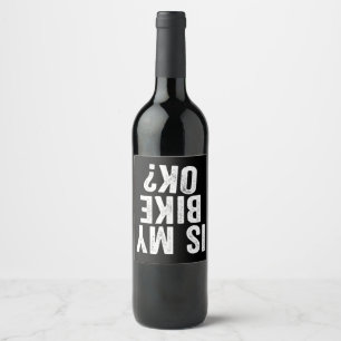 Etiqueta Para Botella De Vino ¿Mi Bicicleta Está Bien Funny Motocicleta Dirt Bik