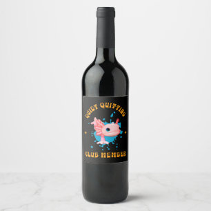 Etiqueta Para Botella De Vino Miembro del Club de Renuncia Silenciosa de Ajolote