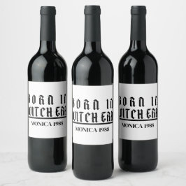 Etiqueta Para Botella De Vino Mikitiez era bruja halloween espeluznante hocus po