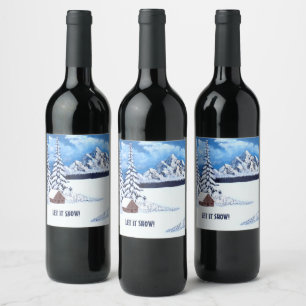 Etiqueta Para Botella De Vino Milagro de Invierno