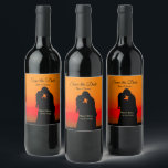 Etiqueta Para Botella De Vino Minimalista foto blanco negro clásico elegante gua<br><div class="desc">Para enamorados como nosotros</div>