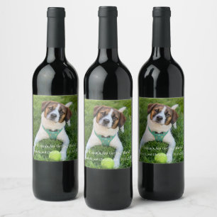 Etiqueta Para Botella De Vino Mis Humanos se Van a Casar Foto de Compromiso