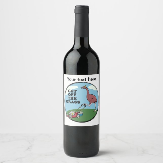 Etiqueta Para Botella De Vino Moa NZ Bird (Anverso)