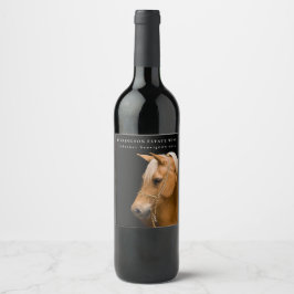 Etiqueta Para Botella De Vino Mockup Horse Equine Western Personalizado Wine Lab